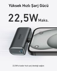 Anker Nano Power Bank 5000mh- A1653-Siyah