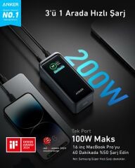 Anker 735 PowerCore 20K Powerbank  A1336 Siyah