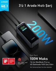 Anker 735 PowerCore 20K Powerbank  A1336 Siyah