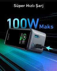 Anker 735 PowerCore 20K Powerbank  A1336 Siyah