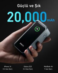 Anker 735 PowerCore 20K Powerbank  A1336 Siyah