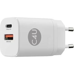 Case 4U 2 Portlu Type-C + USB-A Çıkışlı 30W Şarj Cihazı - BAT30