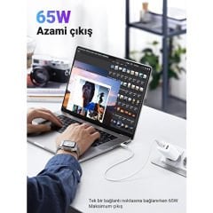 Case 4U Type-C + USB-A Çıkışlı 65W GAN Duvar Şarj Cihazı - BAT65