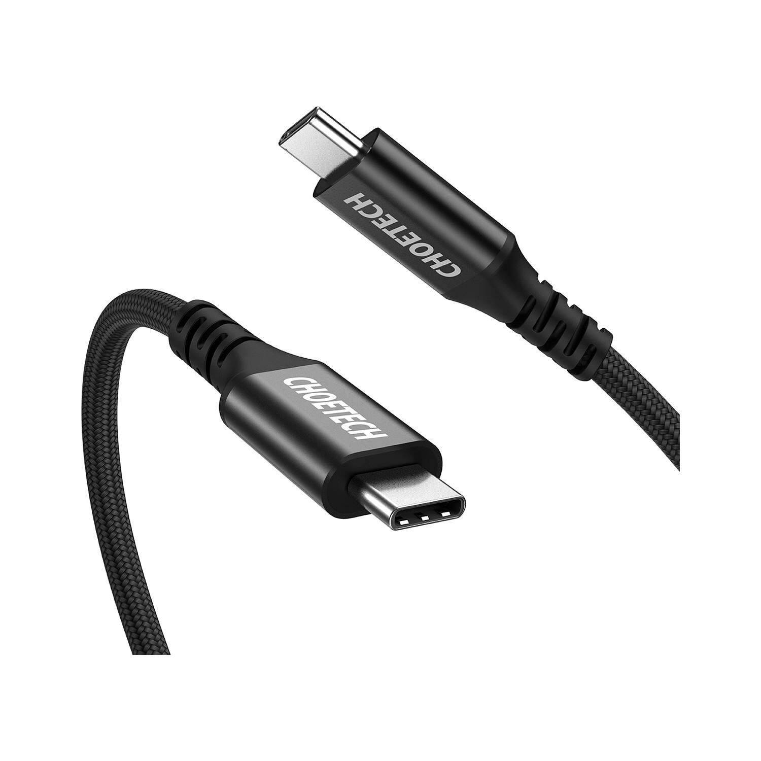 Choetech 100W USB-C to USB-C 3.1 Gen2 Hızlı Şarj Destekli Data Kablosu - 2 Metre - XCC-1007 - Siyah