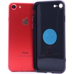 Case 4U Apple iPhone SE 2022 / SE 2020 / iPhone 8 / iPhone 7 Kılıf Mıknatıslı Silikon Arka Kapak - Siyah