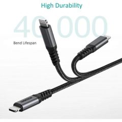 Choetech USB-C to Lightning Şarj Kablosu 1.2 Metre - IP0039 - Siyah