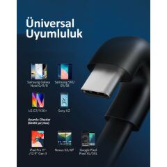 Anker Powerline Play Type-C Oyuncu Şarj Kablosu - 0.9m