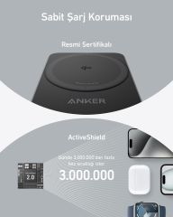 Anker MagGo Kablosuz Şarj Seti 15W Siyah - B2557