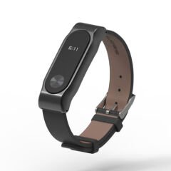 Xiaomi Mi Band 2 Akıllı Bileklik Deri Kordon Siyah