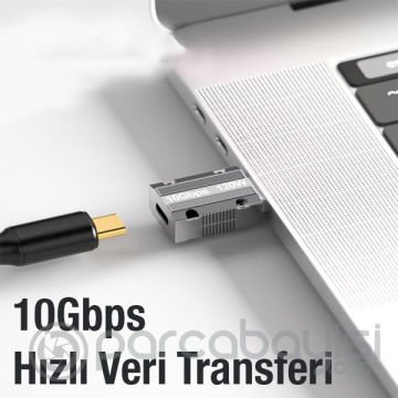 ALLY Macbook iPad 120W 10Gbps Type-C to USB OTG Adaptör Çevirici