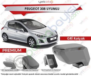 Peugeot 308 Uyumlu Gri Kolçak Kol Dayama Ultra Kaliteli