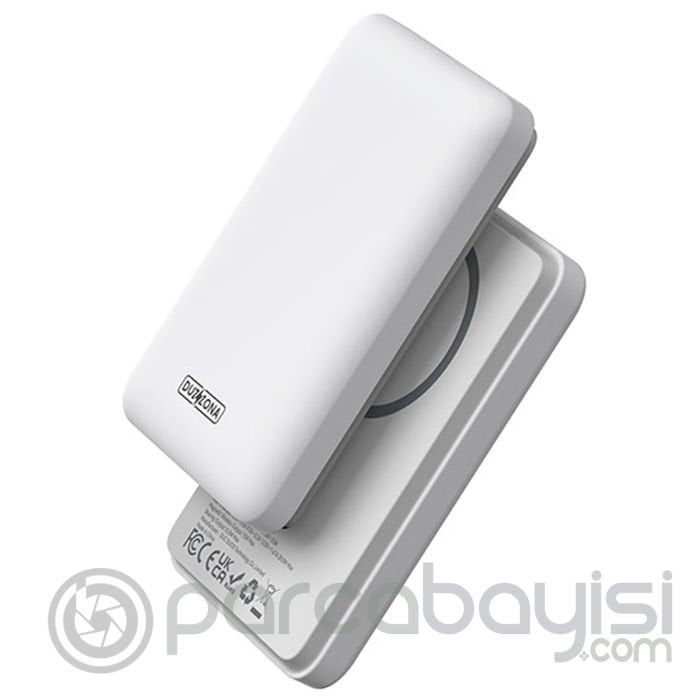 Duzzona W4 20W 5000mAh Magsafe Uyumlu Taşınabilir Kablosuz Hızlı Şarjlı Powerbank