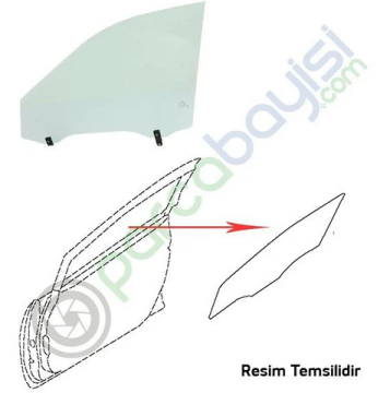 Kia Stonic Şoför Sol Ön Kapı Camı Orjinal | 82410H8131