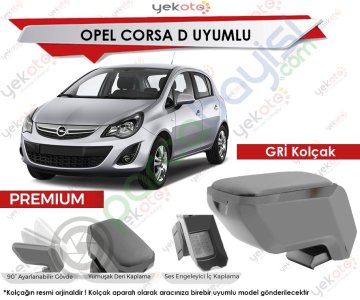 Opel Corsa D Uyumlu Gri Kolçak Kol Dayama Ultra Kaliteli