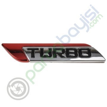 Turbo Metal 3D Amblem Logo Orjinal Style