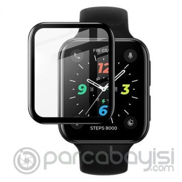 OPPO Watch 2 42MM 3D Full Kavisli PMMA Cam Ekran Koruyucu