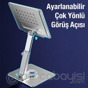 ALLY H06 360° Dönebilen Yükseklik Ayarlı Masa Üstü Tablet Standı