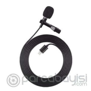 ALLY iPhone Lightning Profesyonel Youtuber Yaka Mikrofonu-JH041 Lavalier Mic