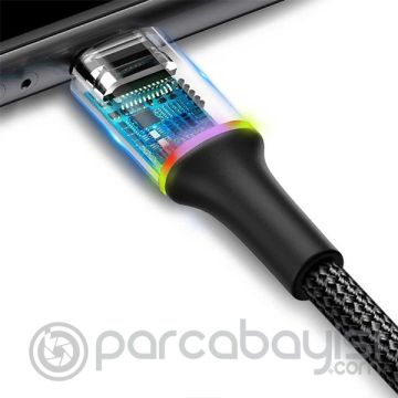 Baseus Halo Cable İPhone  11,7-8-XS-XR 2.4A 0.25CM Kısa Usb Şarj Kablosu