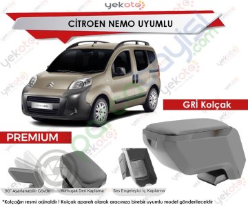 Citroen Nemo Uyumlu Gri Kolçak Kol Dayama Ultra Kaliteli