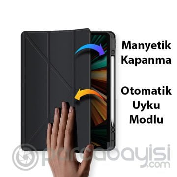 Dux Ducis iPad Pro 11 2022-2021-2020-2018 Kılıf Magi Series Kalem Tutuculu Uyku Modlu Kapaklı Kılıf