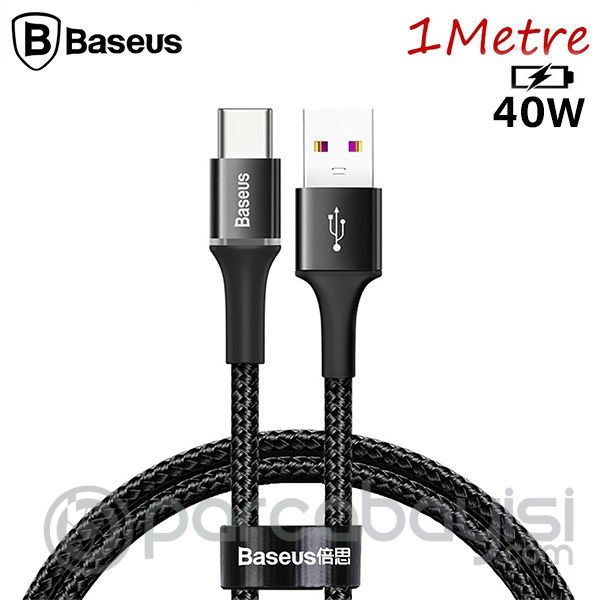 Baseus halo USB Type-C 40W Flash Şarj 1Metre USB Şarj Kablosu