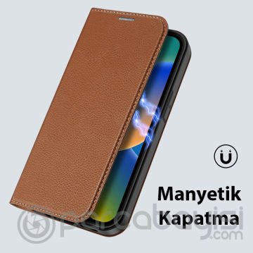 Dux Ducis iPhone 14-13 6.1 Kılıf Skin X2 Series PU Deri Manyetik Kapaklı Kılıf Magnetic Folio Case