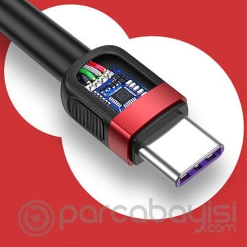 KUULAA USB Type-C 3A Hızlı Şarj 2 Metre Uzun Usb Şarj Kablosu