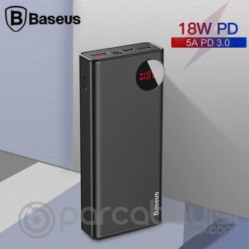 Baseus Mulight Quick 18W (PD3.0+QC3.0) 20000mAh dijital Göstergeli power bank