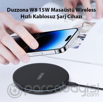 Duzzona W8 15W Masaüstü Wireless Hızlı Kablosuz Şarj Cihazı