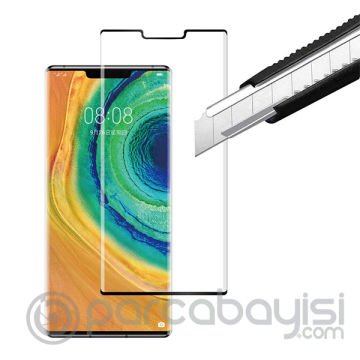 Huawei Mate 30 Pro 3d Kavisli Full Kaplama Tempered Kırılmaz Cam Ekran Koruyucu