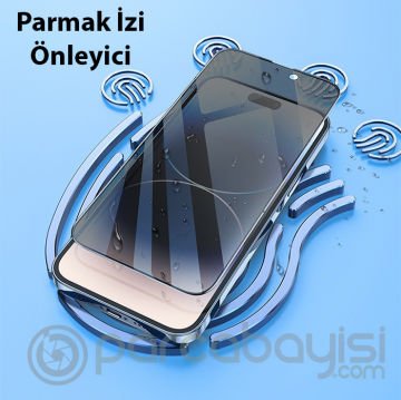 Hoco iPhone 14 Pro Prıvacy Serisi Hayalet Full Koruma Cam Ekran Koruyucu