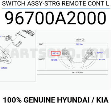 Kia Ceed Direksiyon Kumanda Sol Düğme Orjinal | 96700A2000