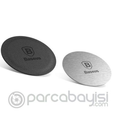 Baseus İron Suit Magnetic Telefon Tutucu Plaka 2 Adet(1 Deri 1 Metal)