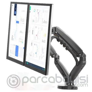 NB F160 Çift Kol Amortisörlü Monitör Tutucu 17-30'' LCD LED Monitör Tutucu