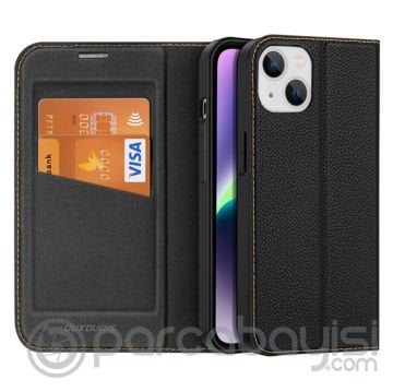 Dux Ducis iPhone 14-13 6.1 Kılıf Skin X2 Series PU Deri Manyetik Kapaklı Kılıf Magnetic Folio Case