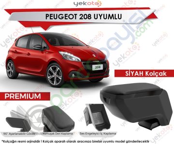 Peugeot 208 Uyumlu Siyah Kolçak Kol Dayama Ultra Kaliteli