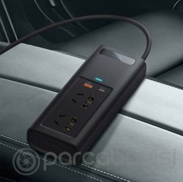 Baseus Power Inverter 150W AC 220V Araç İçi Çakmak Çevirici Elektrik Dönüştürücü