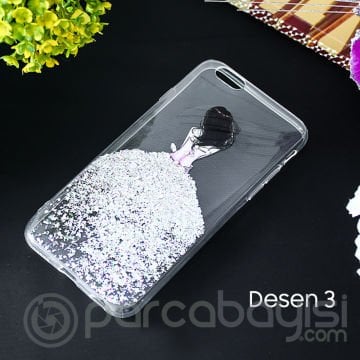 iPhone SE3-SE2 İPhone 8-7 Kılıf 3d Diamond Elbise Şeffaf Silikon Kılıf