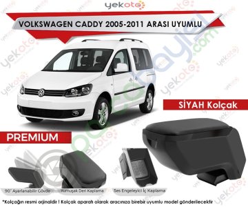 Vw Caddy 2005-2011 Arası Uyumlu Siyah Kolçak Kol Dayama Ultra Kaliteli