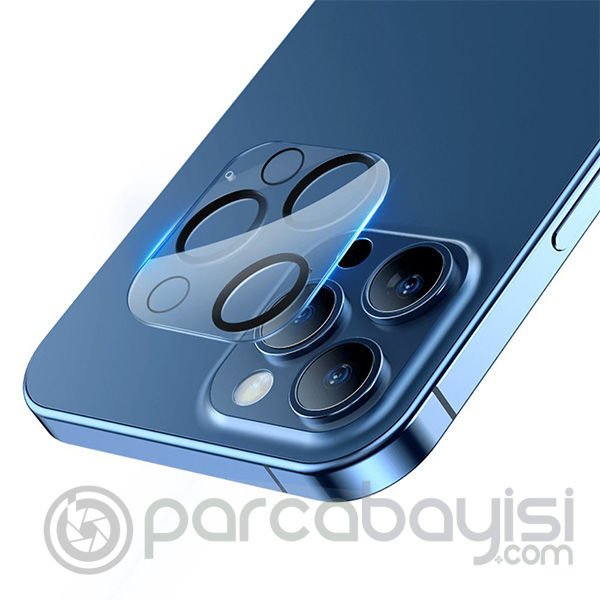 Baseus iPhone 12 Pro Max 6.7 Full Tempered Kamera Lens Koruma Camı 2Set