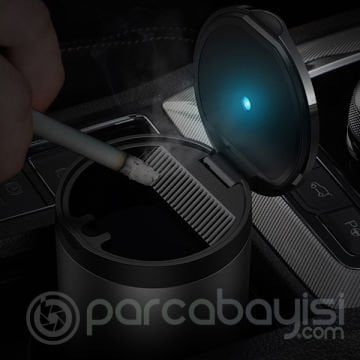 Baseus  Premium Car Ashtray Led Işıklı Taşınabilir Araba Küllük-Kül tablası