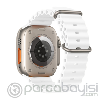 Ally Apple Watch 7-8 45mm 6-5-4 44mm Watch Ultra 49mm Marine Silikon Kayış Kordon 3-2-1 42mm