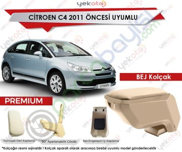 Citroen C4 2011 Öncesi Uyumlu Bej Kolçak Kol Dayama Ultra Kaliteli