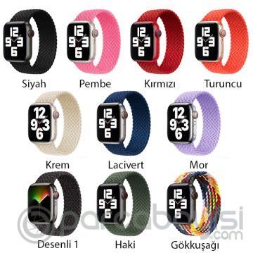 Ally Apple Watch 7-8 45mm 6-5-4 44mm Watch Ultra 49mm Single loop Plastik Kayış Kordon 3-2-1 42mm