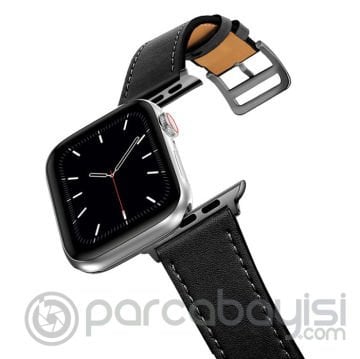 Ally Apple Watch 7-8 41mm 6-5-4 40mm Single Coil Deri Kayış Kordon 3-2-1 38mm