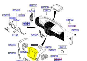 Kia Sorento Teyp Çerçevesi Orjinal | 847603E6208W