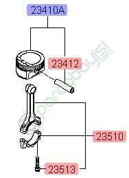 Piston Pim 230412B052 Kia Cerato Ceed Orjinal | 230412B000