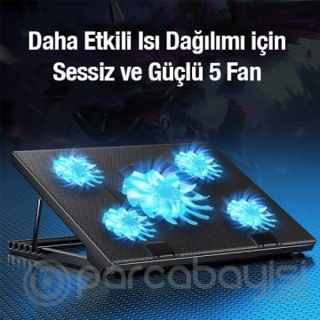 ALLY MC CR105 17 İnç Masaüstü 2000RPM Soğutucu Laptop Standı