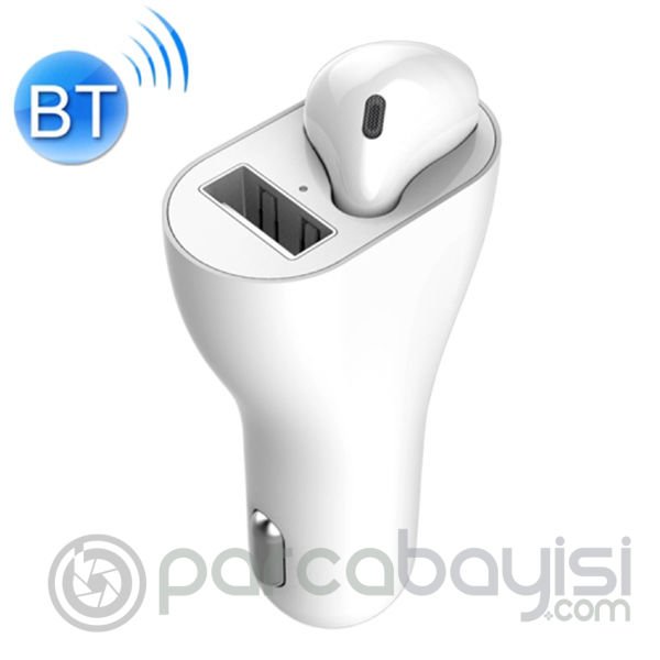 Ally 2in1 Arada Araç Şarj Adaptörü+ Bluetooth Kulaklık Headset